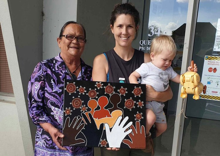 Indigenous artwork helps build links with young Aboriginal families