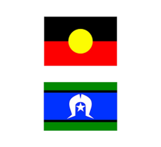 The Aboriginal Australian Flag above the Torres Strait Islander Flag