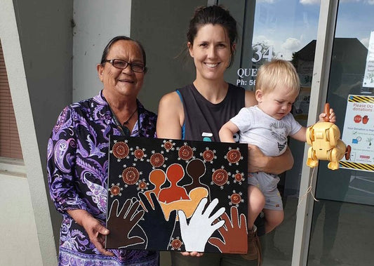 Indigenous artwork helps build links with young Aboriginal families